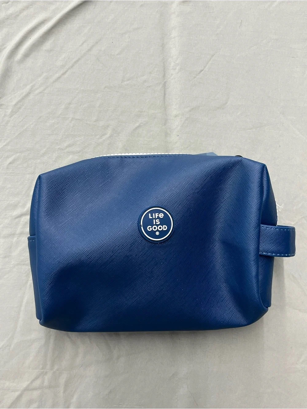 Life Is Good Navy & Yellow Lucky Dog Travel Pouch New with Tags